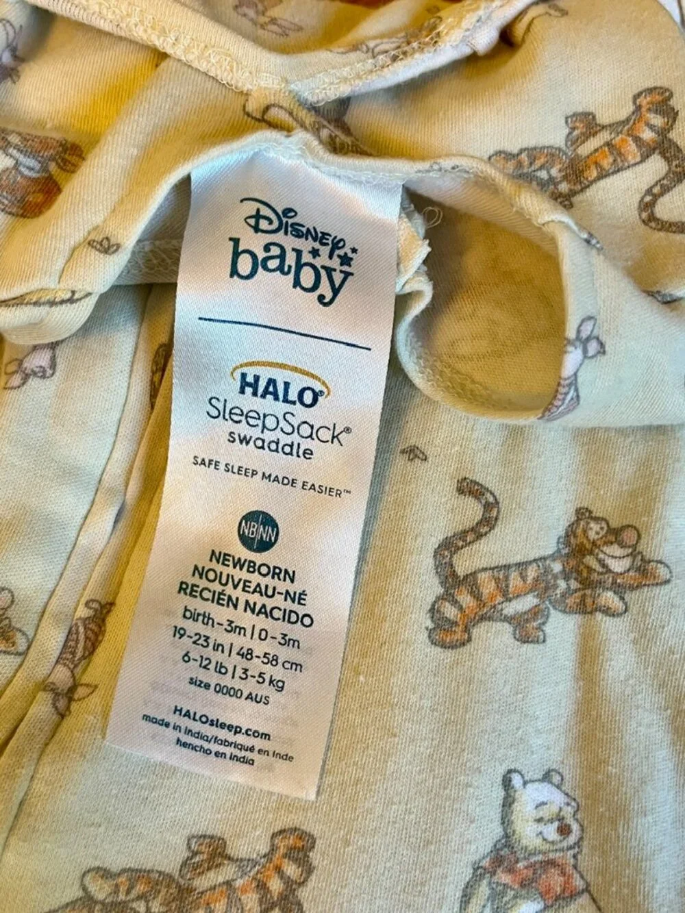 Disney Baby Winnie the Pooh Halo SleepSack Swaddle Wearable Blanket Newborn